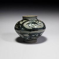 Chinese Blue and White Glazed Provincial Jar