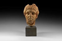 Roman Marble Head of Mercury