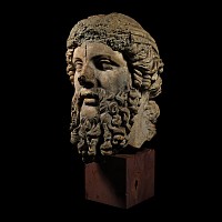 Roman Sandstone Bust of a Philosopher