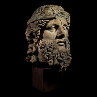 Roman Sandstone Bust of a Philosopher