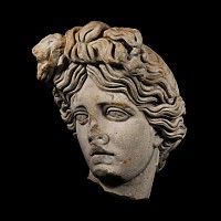 Monumental Roman Marble Head of Apollo Giustiniani