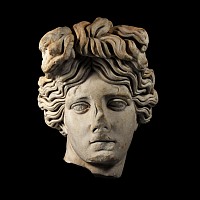 Monumental Roman Marble Head of Apollo Giustiniani