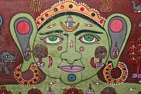 Very Large Jain Cosmic Man - Lokaturasha Painting on Cloth
