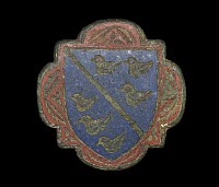 Medieval Sir Geoffrey Luttrell Enamelled Heraldic Mount