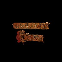 Coptic Textile Fragment Pair with Roman Soldiers