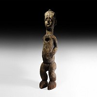 Large West African Standing Wooden Figure