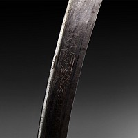 Ottoman Inscribed Pattern-Welded Yatagan Sabre