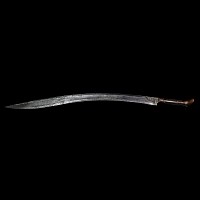 Ottoman Inscribed Pattern-Welded Yatagan Sabre