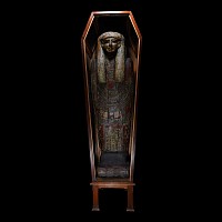 Egyptian Polychrome Mummy Sarcophagus of Tetosiris