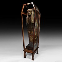 Egyptian Polychrome Mummy Sarcophagus of Tetosiris