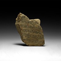 Unpublished Egyptian Hieratic Ostracon Featuring Merysekhmet with Extensive Hieratic Inscriptions