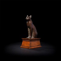 'The Miller' Egyptian Bronze Seated Cat