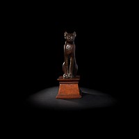 'The Miller' Egyptian Bronze Seated Cat