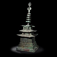 Large Chinese Tang 'Pagoda' Reliquary Stupa