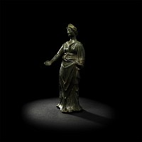 Large Roman Bronze Figure of a Goddess