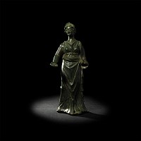 Large Roman Bronze Figure of a Goddess