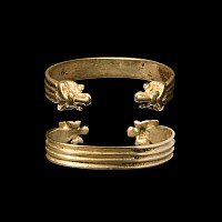 Persian Electrum Ram-Headed Bracelet