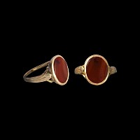 Early Georgian Gold Ring with Gemstone