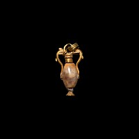 Greek Gold Dolphin Amphora Pendant