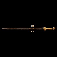 Migration Period Sword with Gold and Garnet Fittings