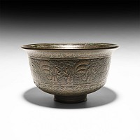 Bowl with Figures and Calligraphy