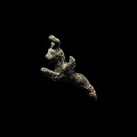 Western Asiatic Bronze Leaping Horned and Winged Lion