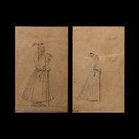 Framed Watercolour Painting Pair by Assad Irani