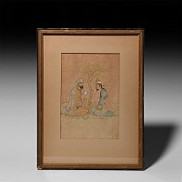 Framed Watercolour Painting by Nezami