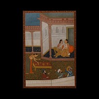 Framed Indian Watercolour Painting