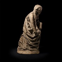 Large French Medieval Mary Magdalene Stone Carving