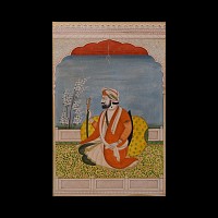 Indian Watercolour Portrait of Raja Ranbir Singh