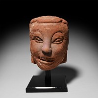 Indian Red Sandstone Buddha Head