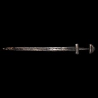 Viking Sword with Silver Inlaid Hilt