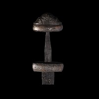 Viking Sword with Silver Inlaid Hilt
