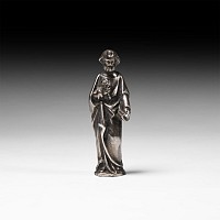 Post Medieval Silver Apostle Peter Statuette