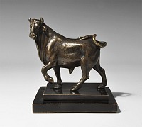 Post Medieval Bronze Striding Bull Figurine