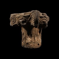 Large Medieval Crusader Period Carved Basalt Capital