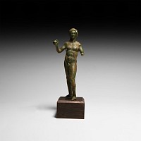 Post Medieval Bronze Statuette of a Nude Male