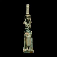 Very Large Egyptian Figure of Isis Seated on a Throne