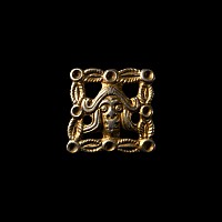 Khazar Silver-Gilt Sword Belt Mount with Warrior