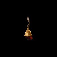 Viking Age Gold Elf Shot Pendant with Garnet