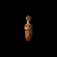 Western Asiatic Gold Pendant with Carnelian Bead