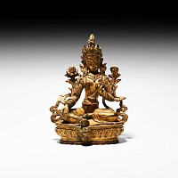 Sino-Tibetan Gilt Bronze Arya Tara Figure