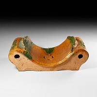 Chinese Late Ming Glazed Ceramic Head Rest