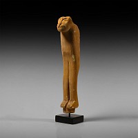 Egyptian Wooden Animal-Headed Furniture Leg