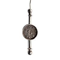 Italia. Siena (Republic) AR Grosso Set into a Later Silver Brooch.