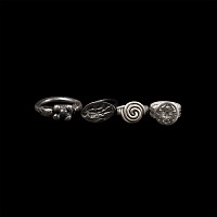 Greek and Other Style Silver Ring Group