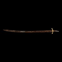 Khazar Iron Sabre with Gilt Bronze Cross Guard