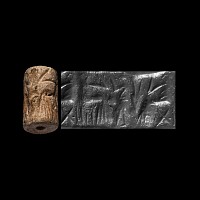 Sumerian Cylinder Seal with Banqueting Scene