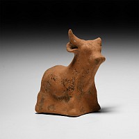 Greek Terracotta Bull Statuette